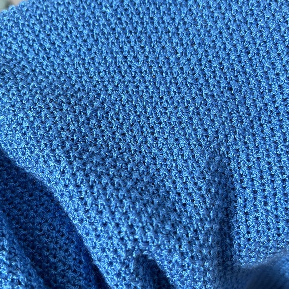 Vintage Ami Blue Boat Neck Mid-length sleeve knit top size small - Picture 11 of 12